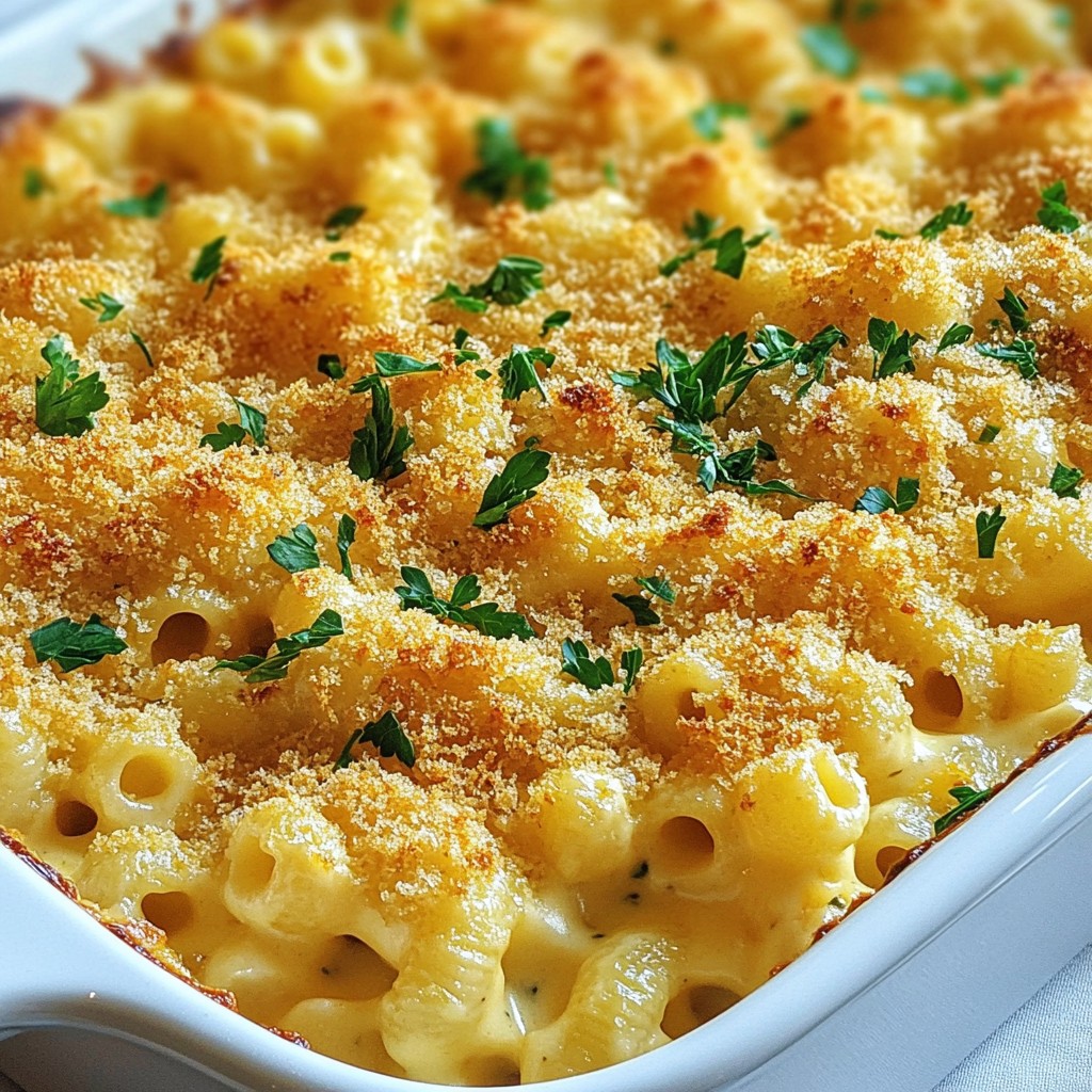 Ultra Creamy Baked Mac and Cheese Comfort Dish