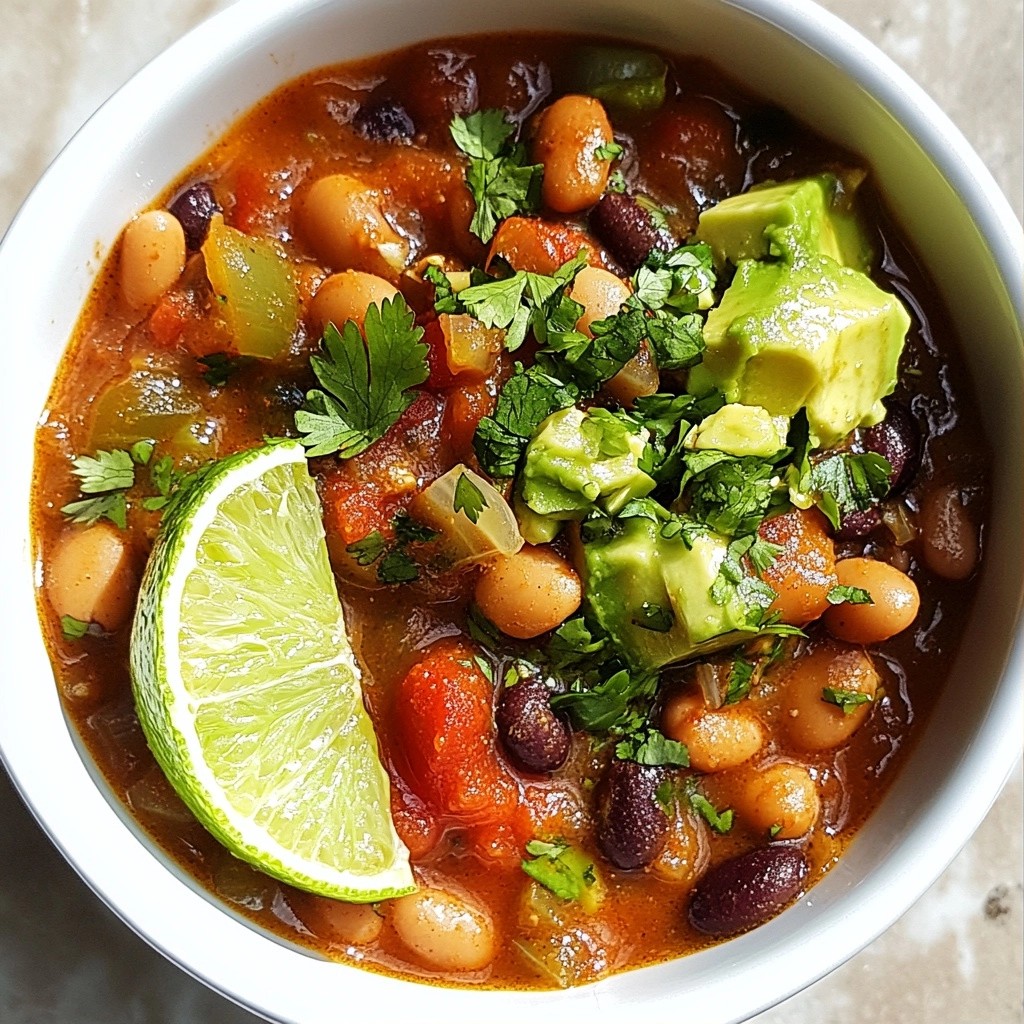 Spicy Green Chili with Three-Bean Mix Flavor Boost