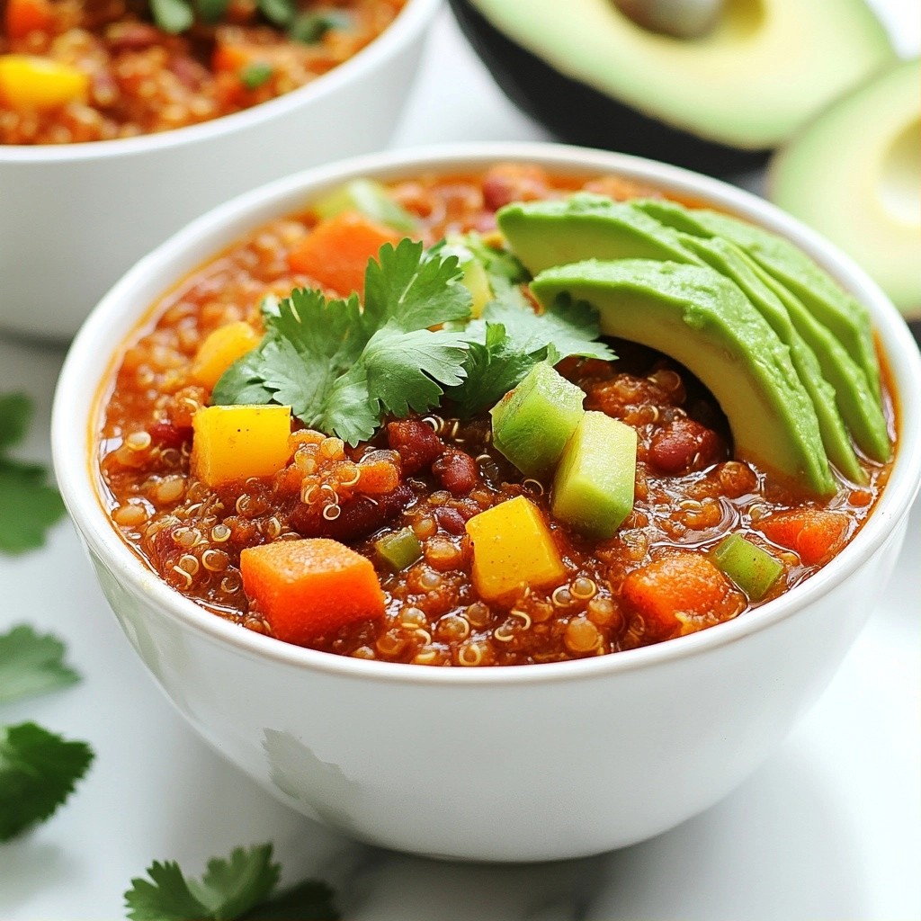 Spicy Red Lentil and Quinoa Chili Flavorful Delight