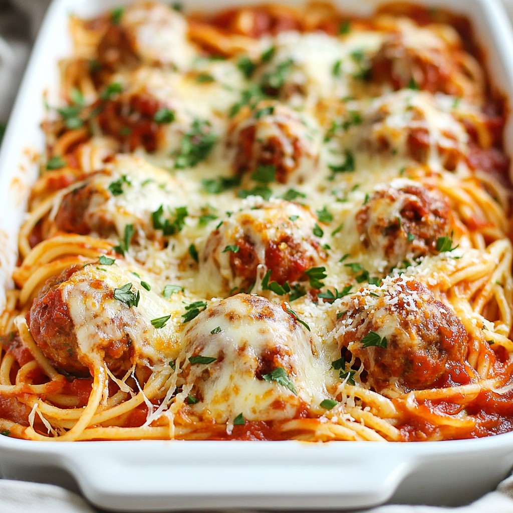 Baked Spaghetti and Meatballs Irresistible Family Meal