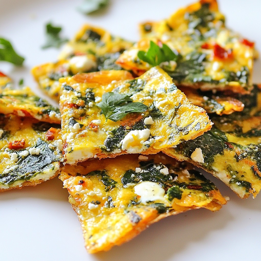 Mediterranean Spinach Feta Crisps Flavorful Delight