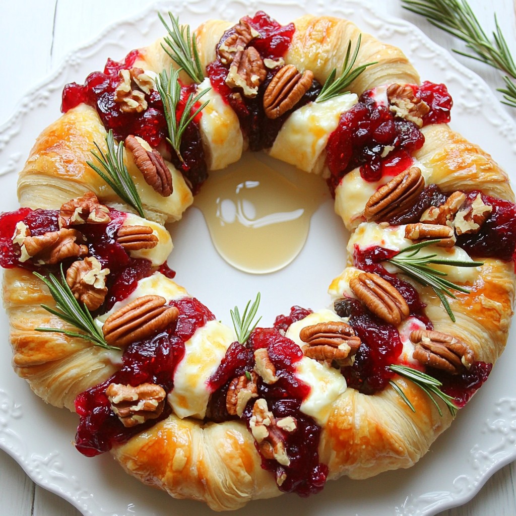 Brie Crescent Wreath Easy and Delicious Holiday Appetizer