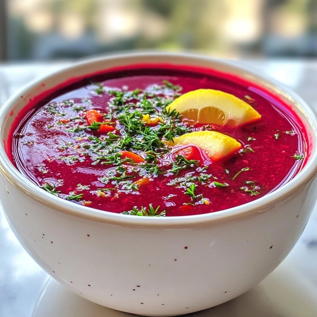 Detox Beetroot and Carrot Broth with Herbs Recipe