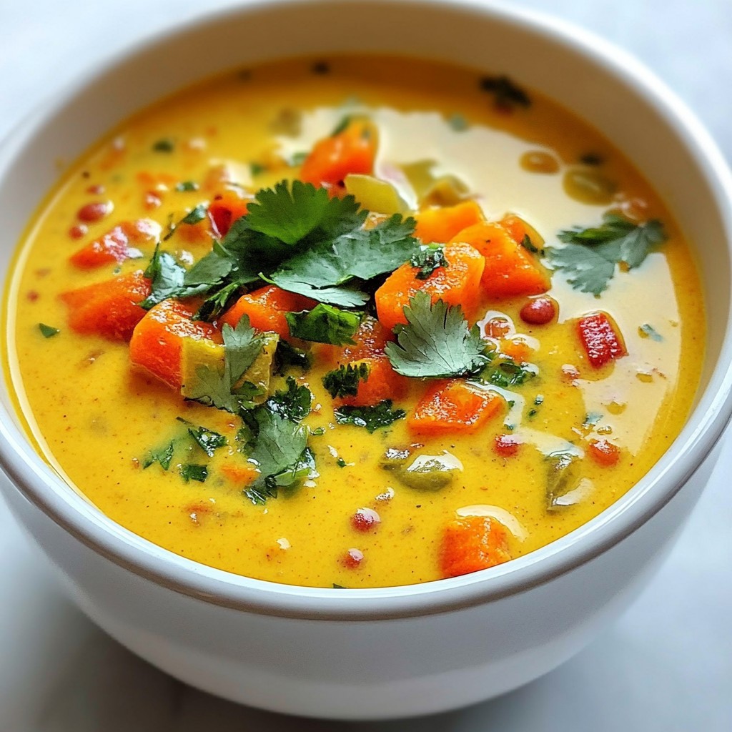 Creamy Soup Coconut Curry Lentil Soup Flavor Boost