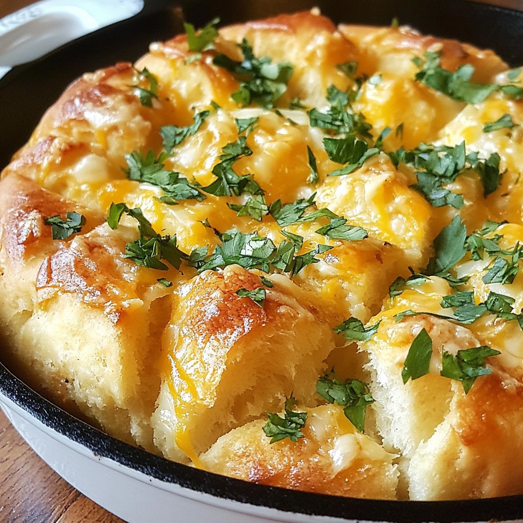 Easy Cheesy Skillet Bread Quick and Simple Recipe