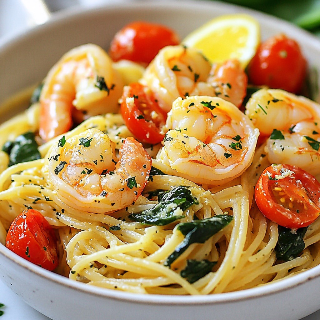One Pot Garlic Butter Shrimp Pasta Quick and Easy Meal