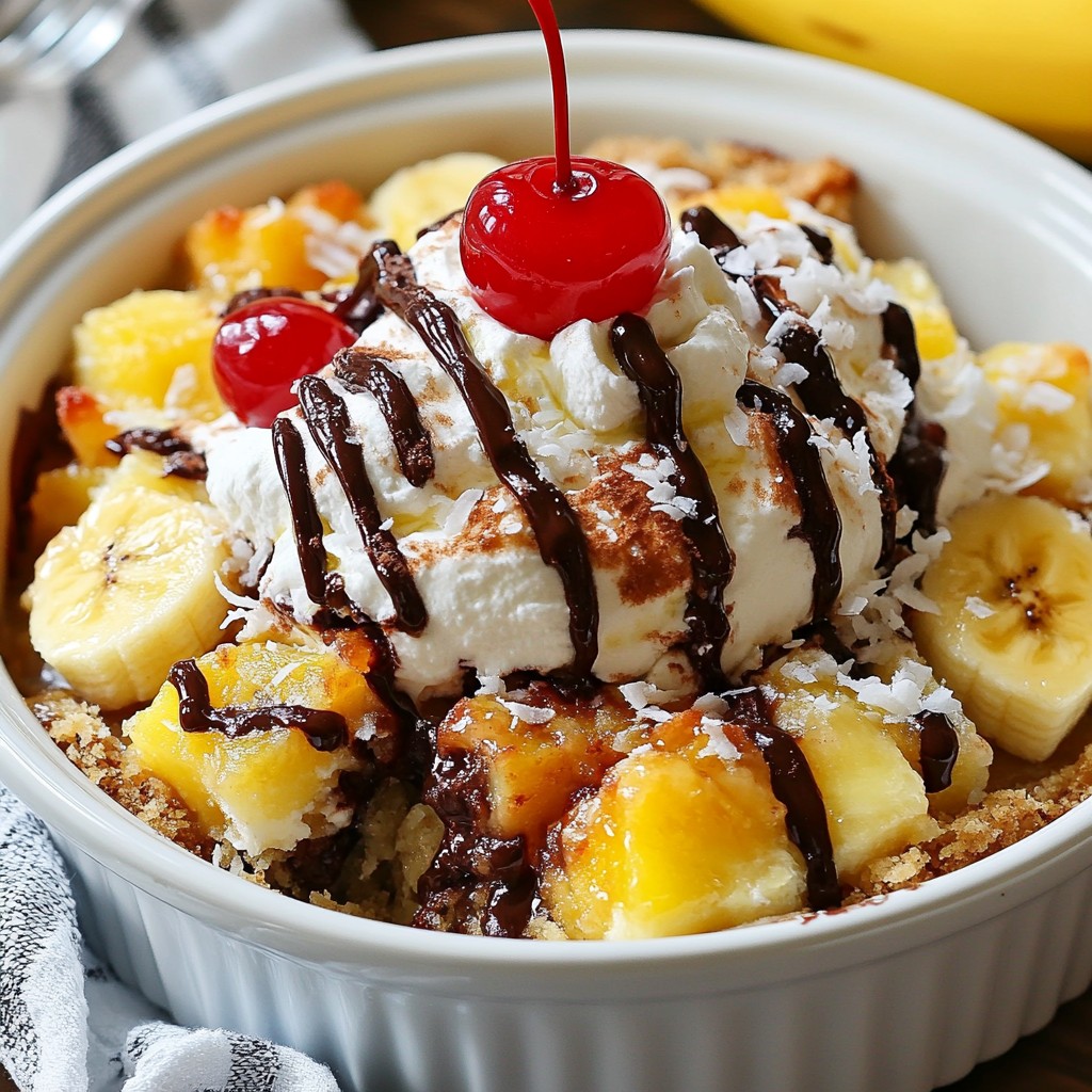 Banana Split Dump Cake Irresistible Dessert Recipe