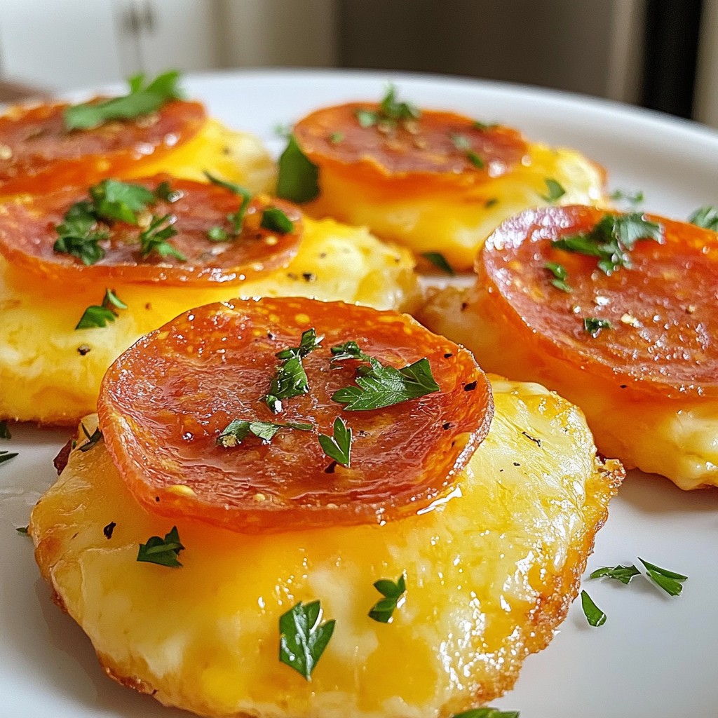 Pepperoni Cheese Crisps Tasty and Simple Snack