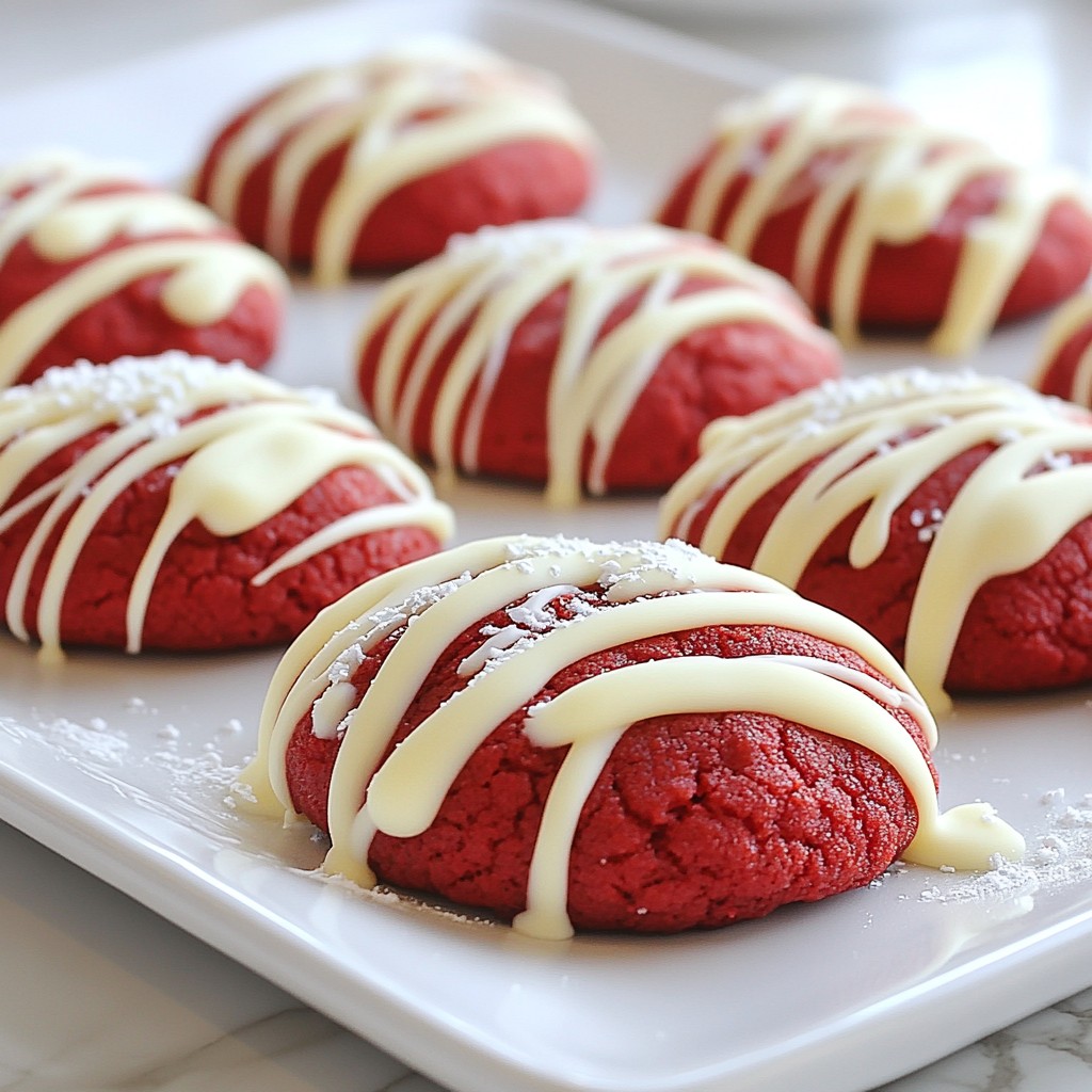 Red Velvet Cheesecake Cookies Irresistible Treat Delight