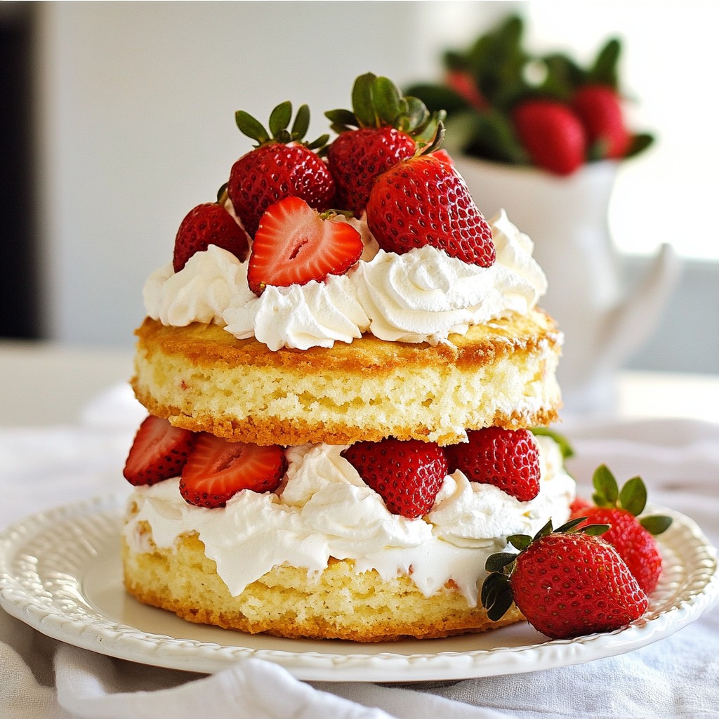 Soft Strawberry Shortcake Cake Delightfully Simple Recipe