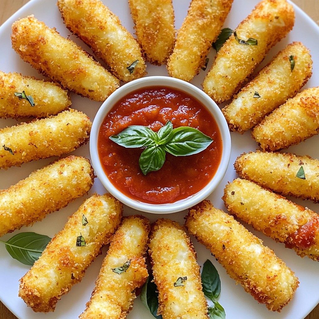 Homemade Mozzarella Cheese Sticks Crispy and Flavorful