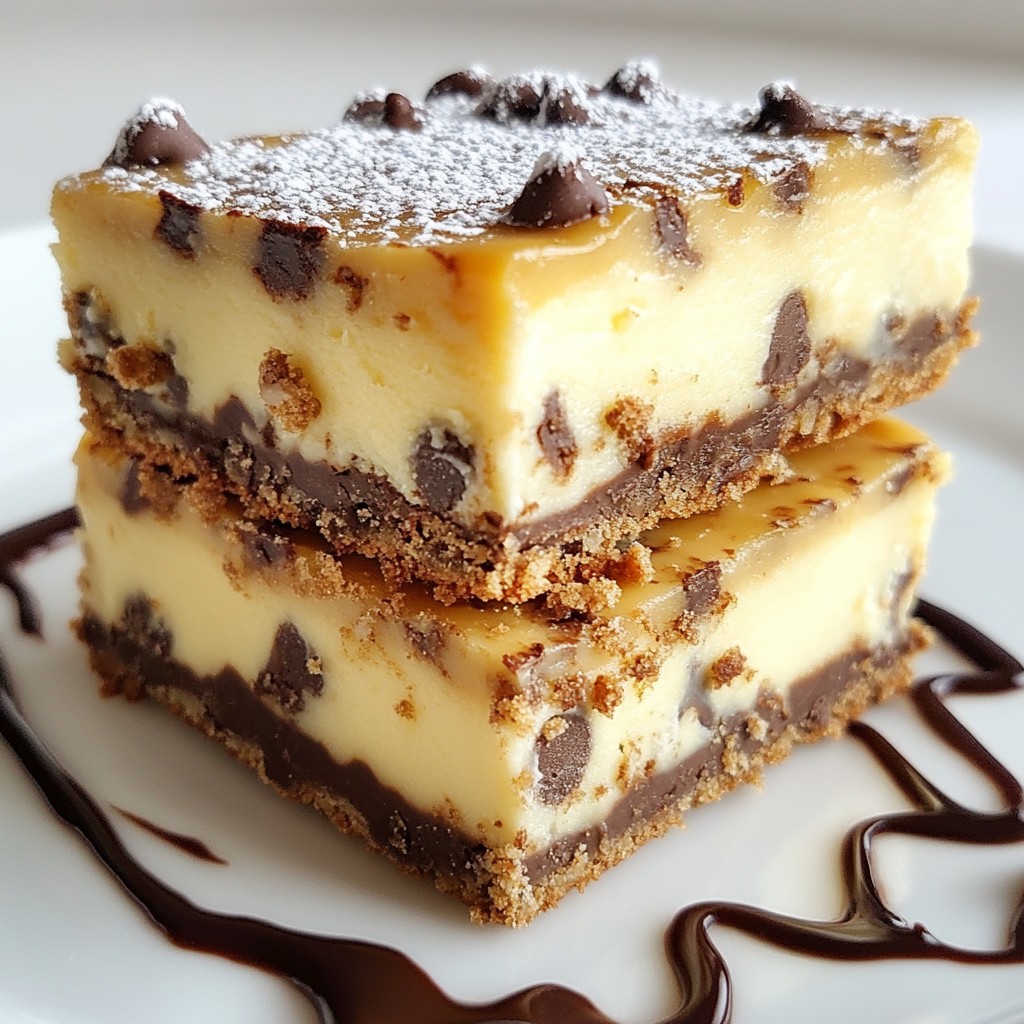 Chocolate Chip Cookie Cheesecake Bars Delicious Treat