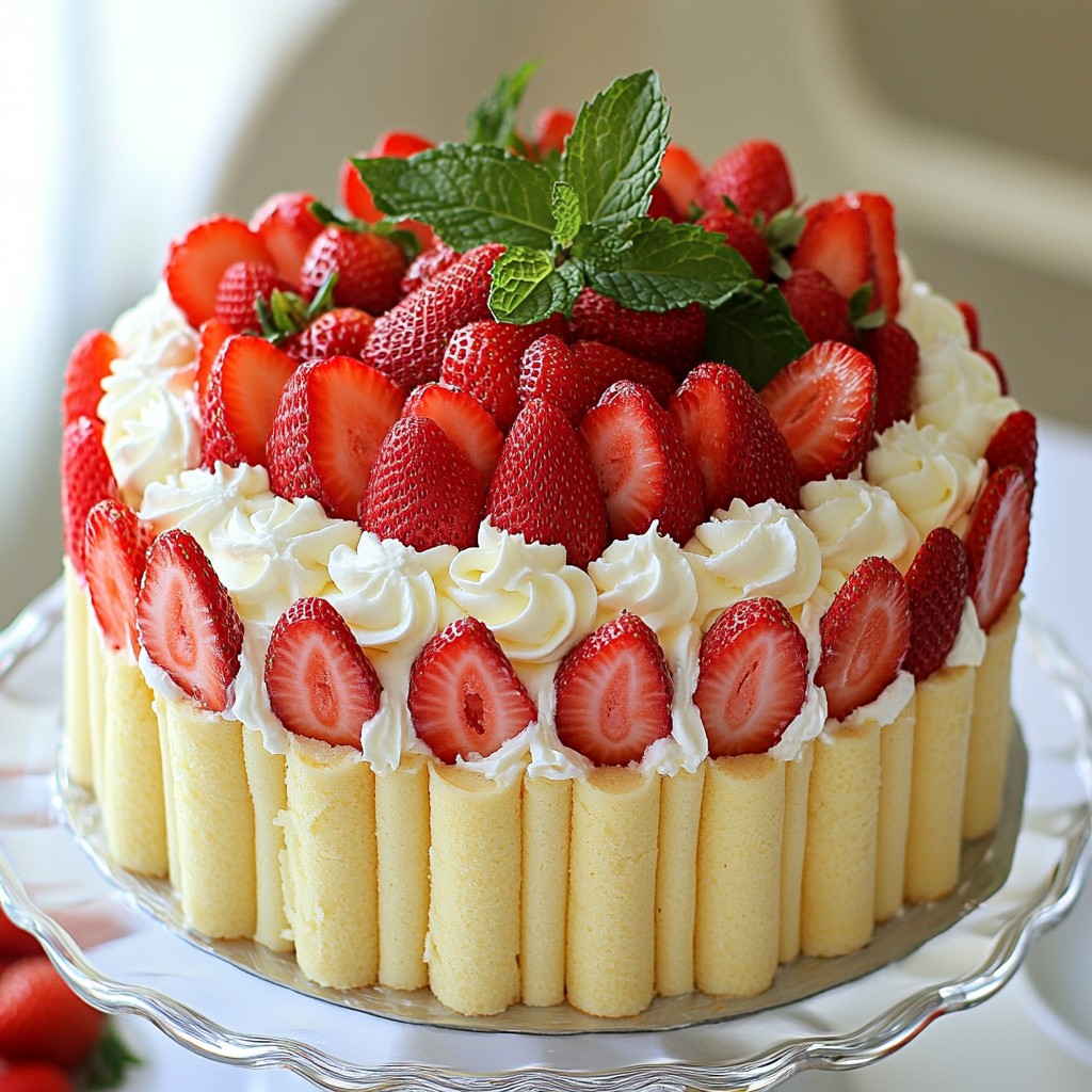 Strawberry Charlotte Cake Delightful and Easy Recipe