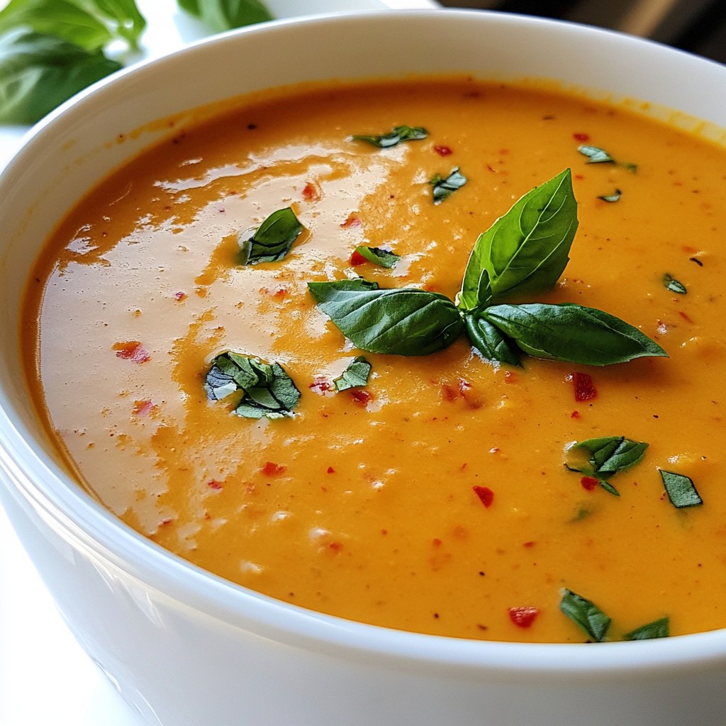 Roasted Red Pepper Gouda Soup Flavorful Comfort Dish