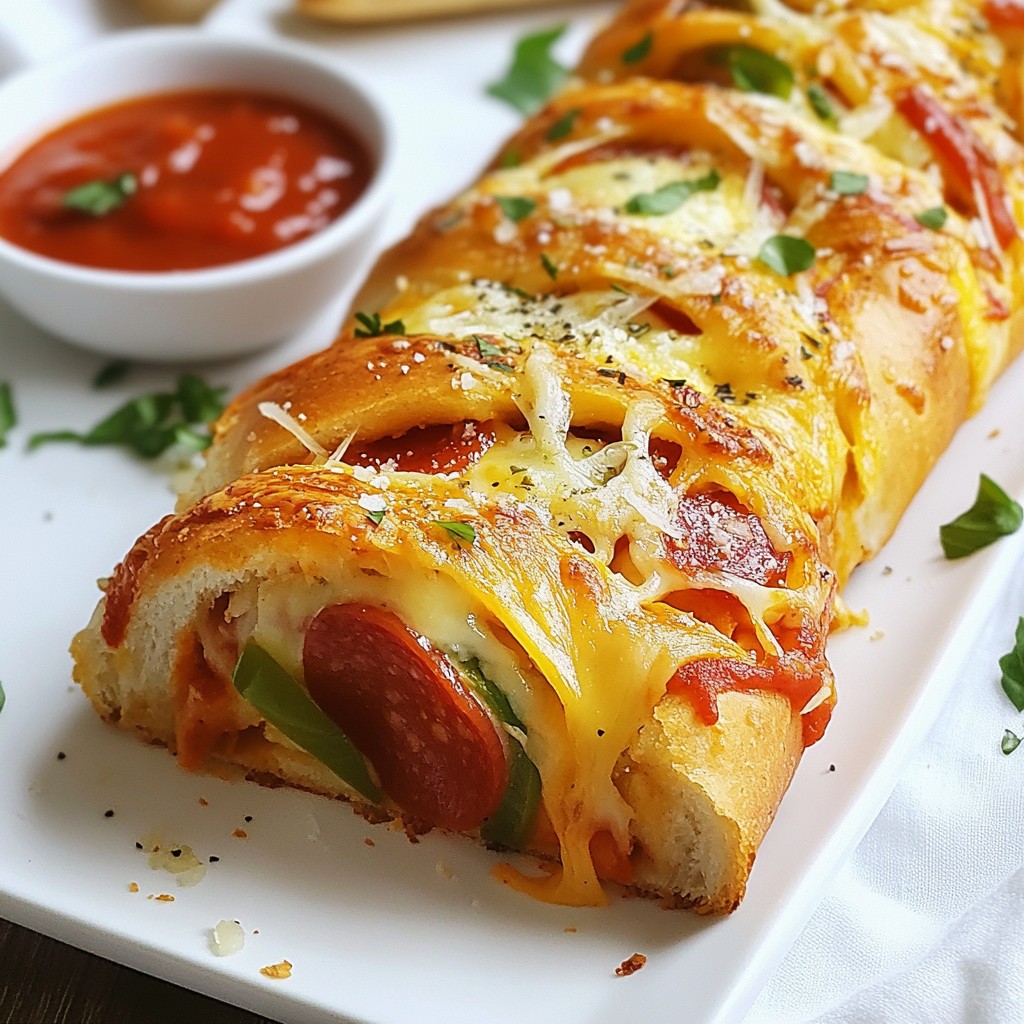 Stuffed Cheese Stromboli Loaf Flavorful and Simple Dish