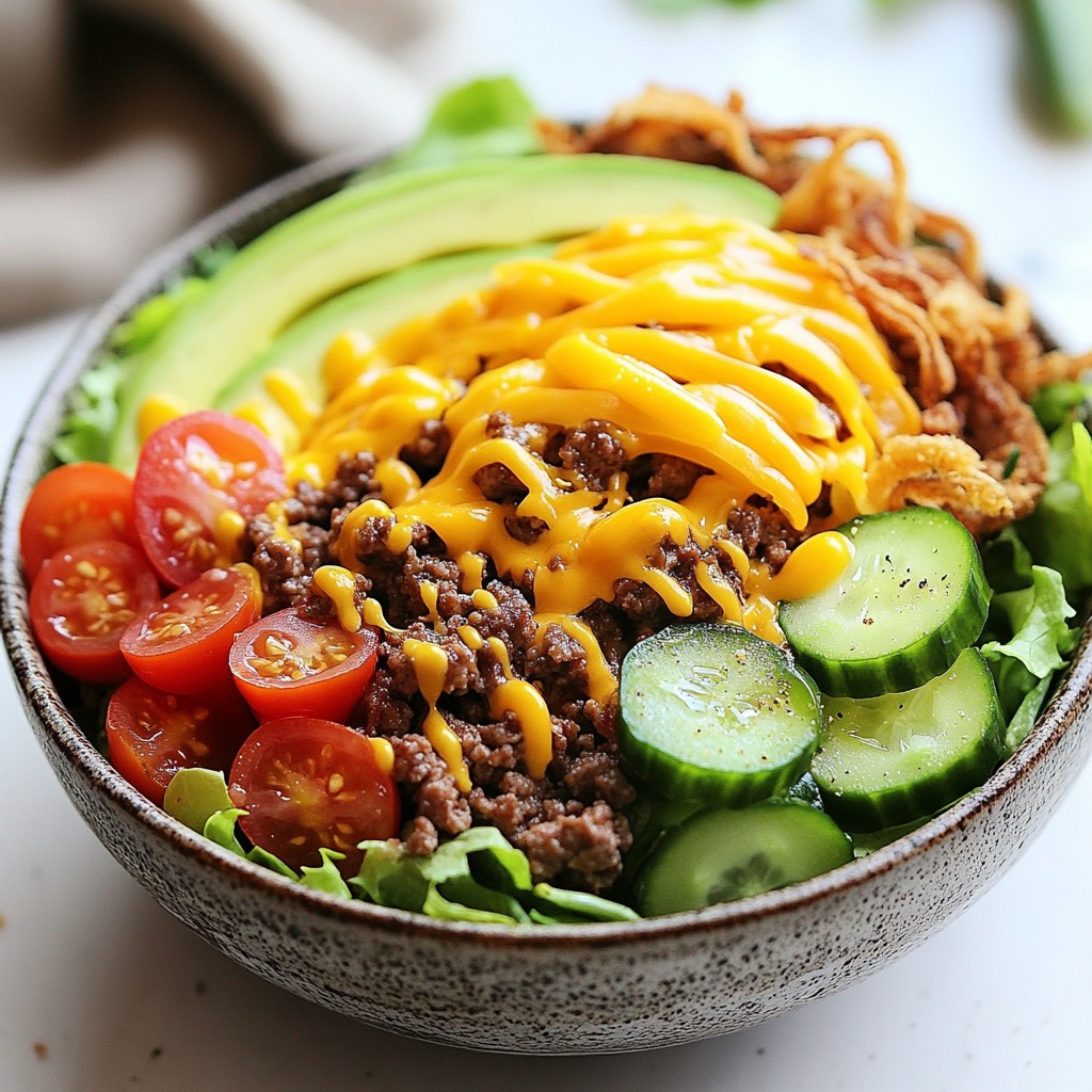 Loaded Burger Bowls Flavorful and Easy Meal Idea