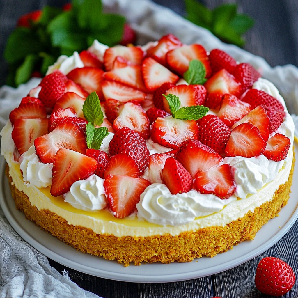 Strawberry Shortcake Cheesecake Bliss Delightful Treat