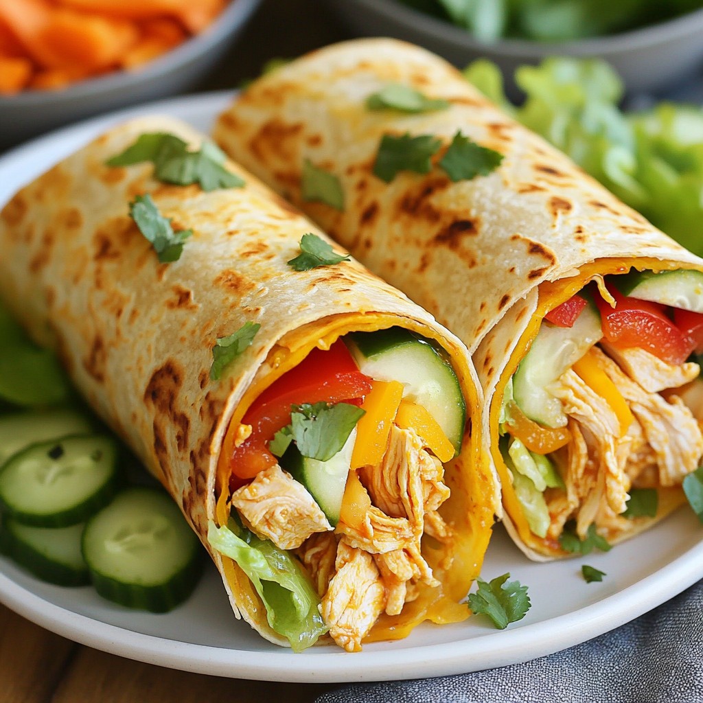 Savory Sweet Chili Chicken Wraps Quick and Easy Meal