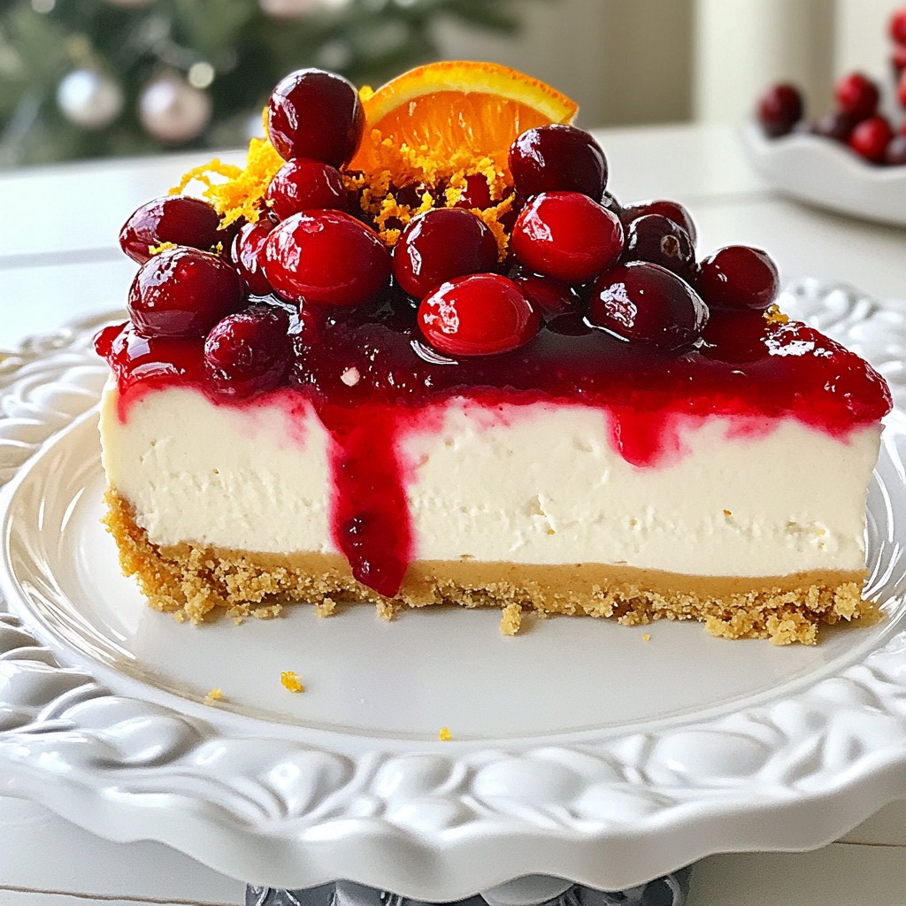 Cranberry Orange Cheesecake Delightful and Creamy Treat