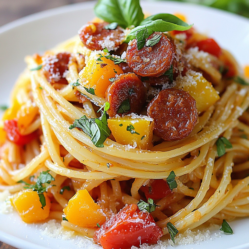 One Pan Chorizo Spaghetti Quick and Tasty Recipe
