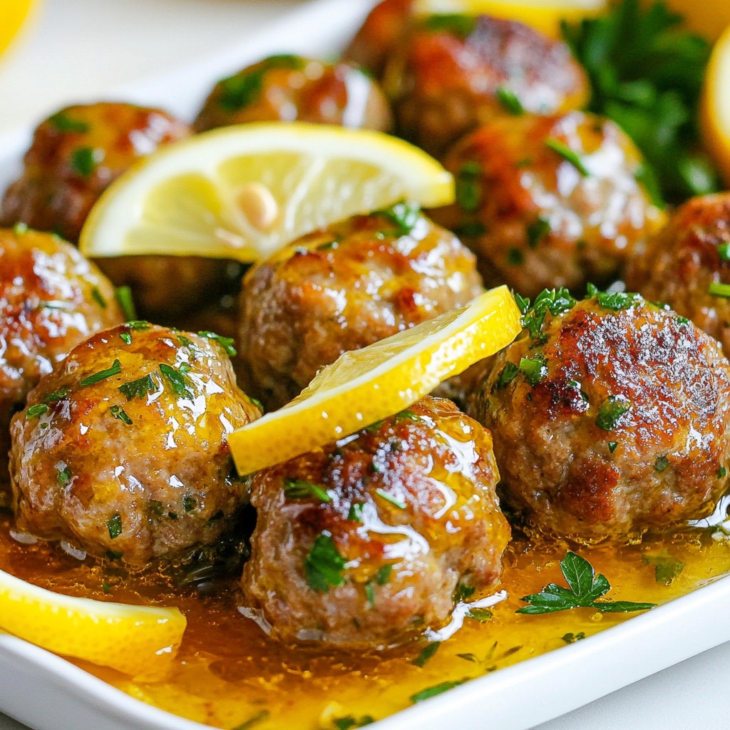 Greek Meatballs in Lemon Sauce Flavorful Dinner Delight