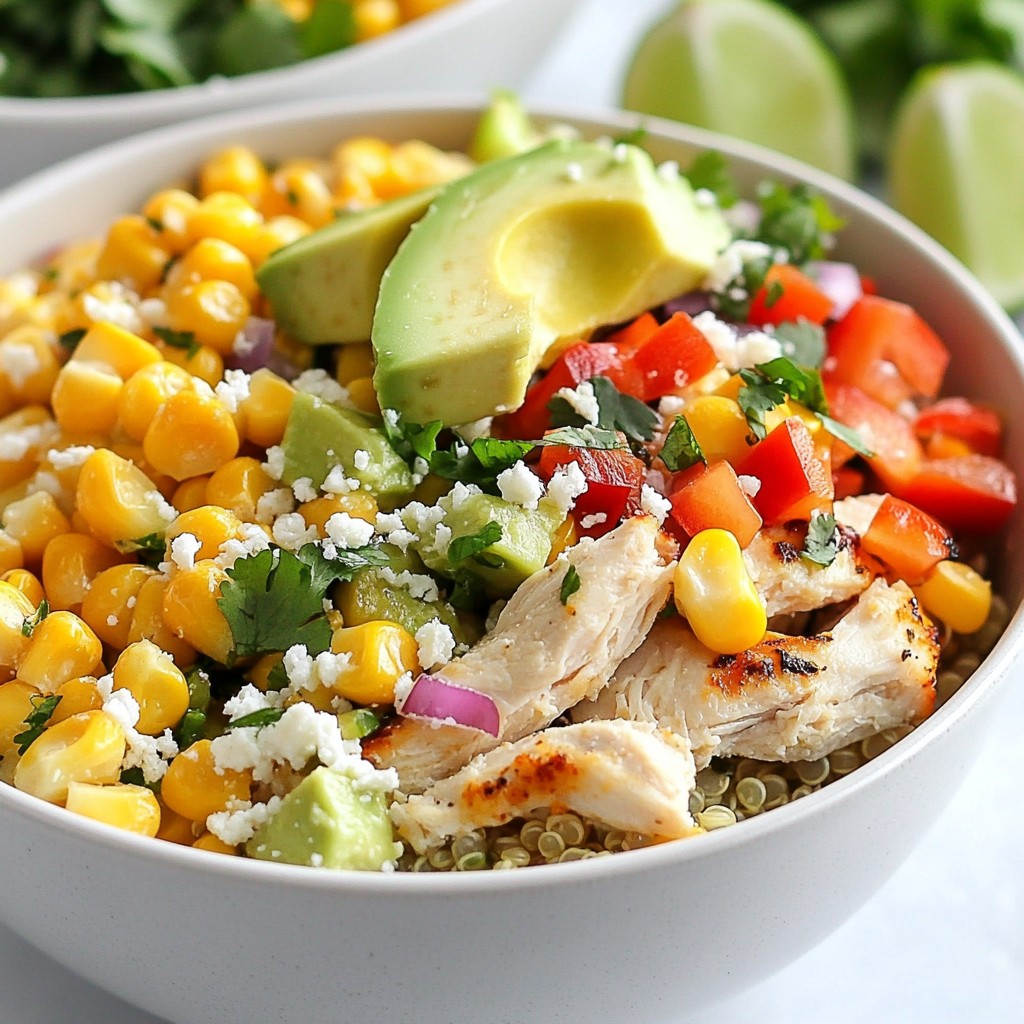 Street Corn Chicken Bowls Flavorful and Quick Meal
