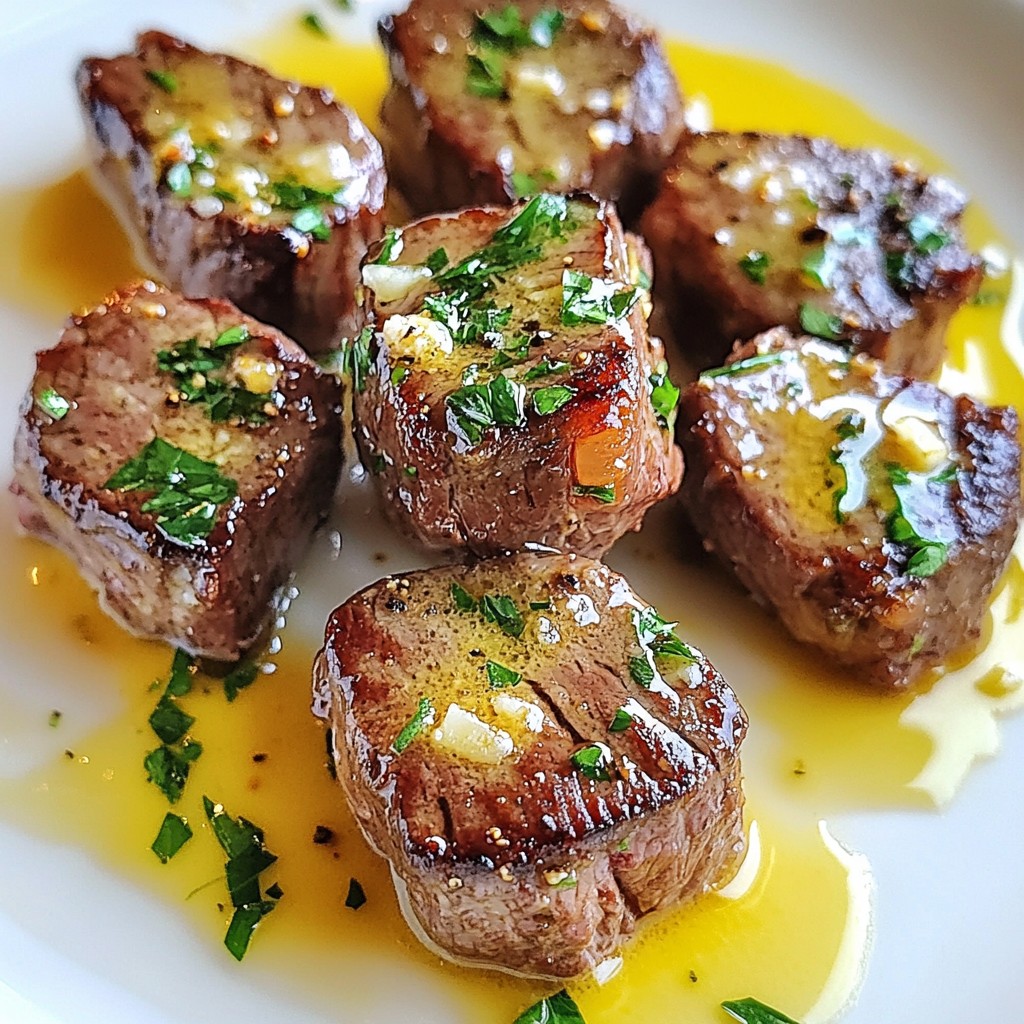 Garlic Butter Steak Bites with Parmesan Sauce Delight