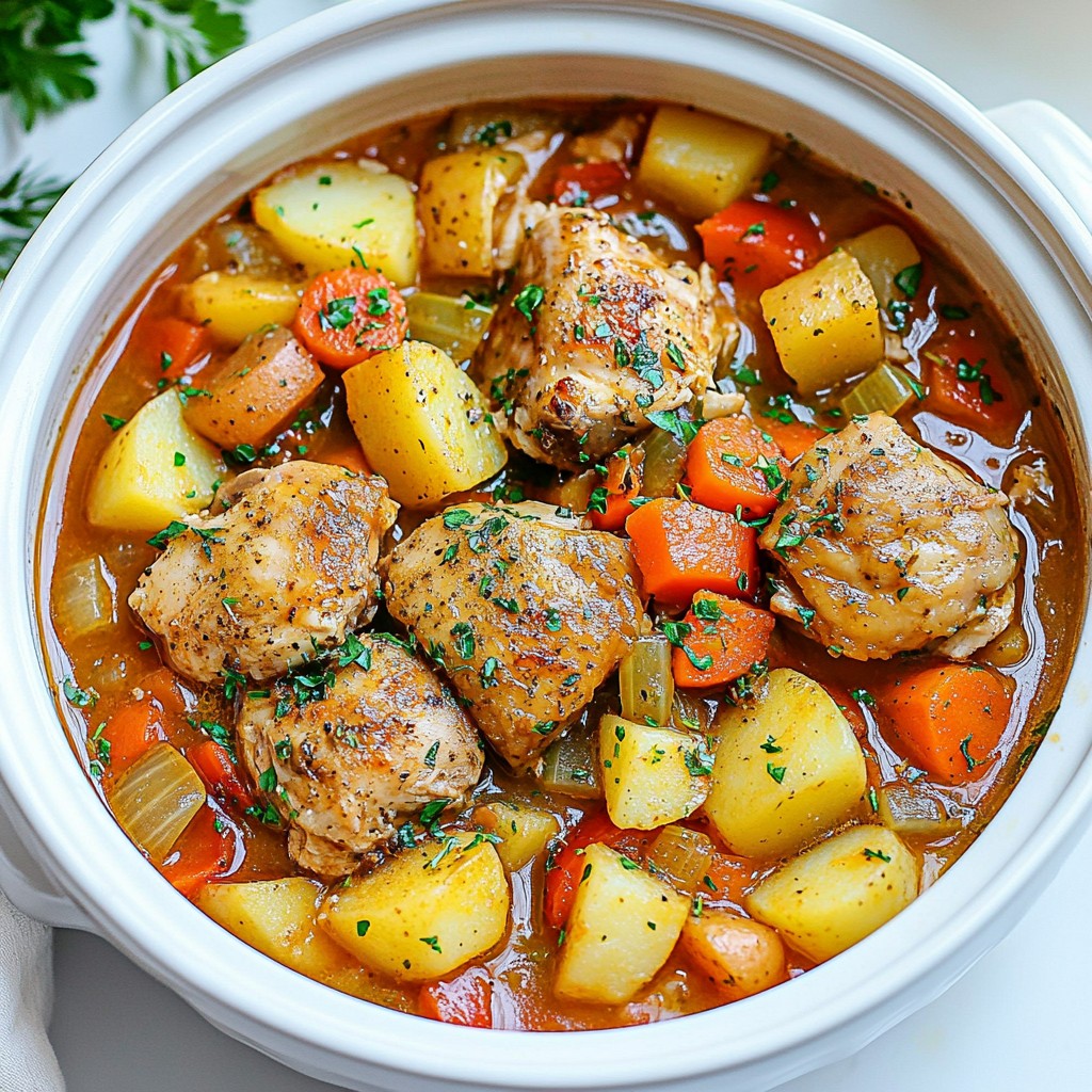 Slow Cooker Chicken Stew Hearty and Flavorful Meal