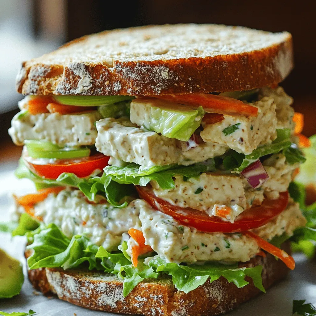 Tofu Salad Sandwich Healthy and Flavorful Option