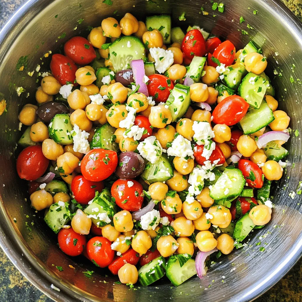 Mediterranean Chickpea Feta Salad Fresh and Zesty Dish
