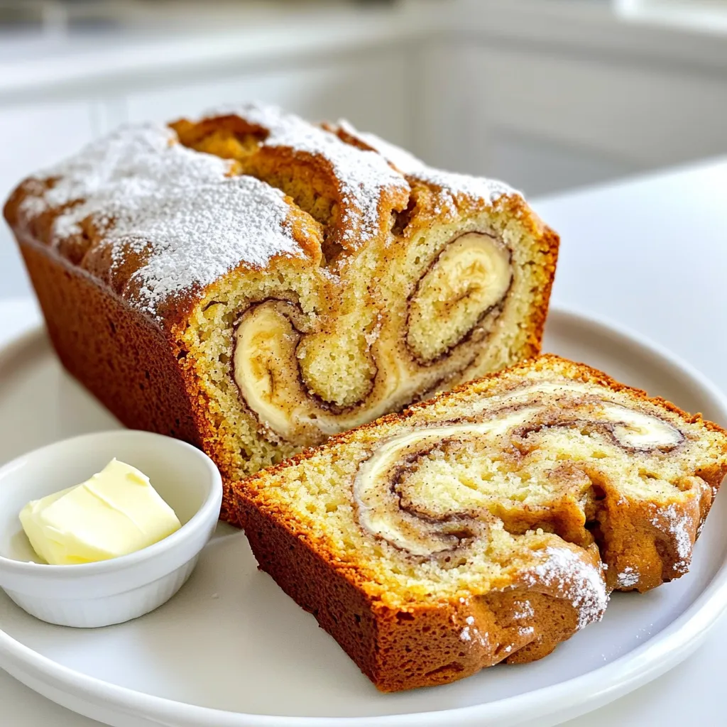 Cinnamon Swirl Banana Bread Bakery-Style Delight